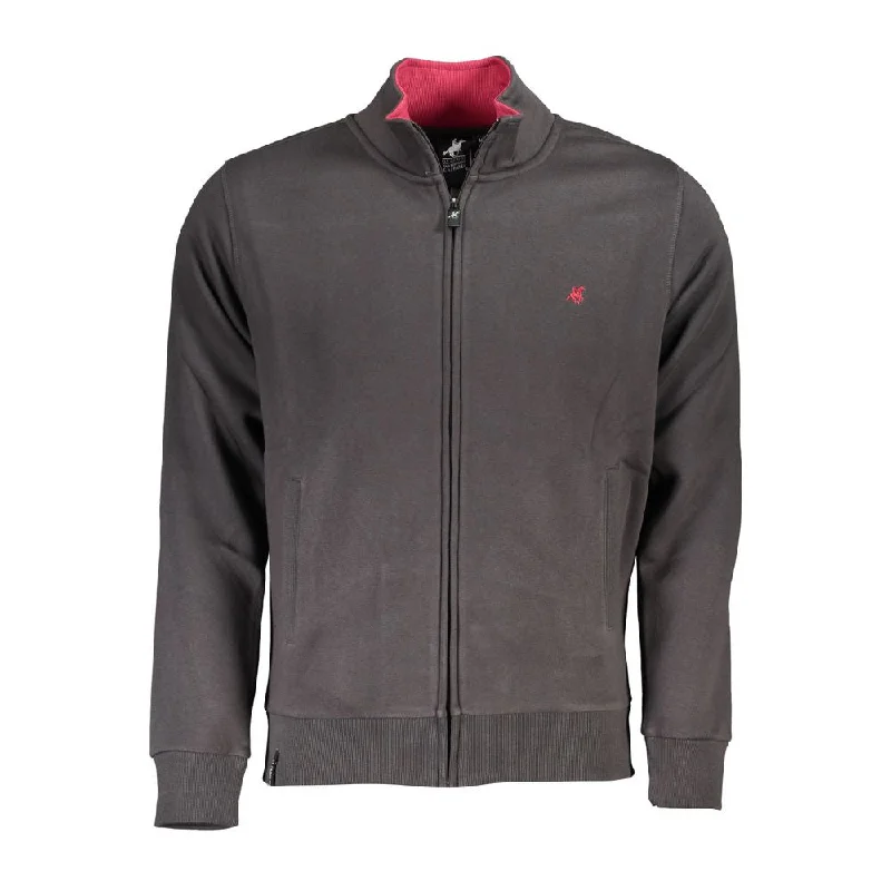 Fashion Pioneer U.S. Grand Polo Elegant Long Sleeve Zip-Up Men's Sweatshirt
