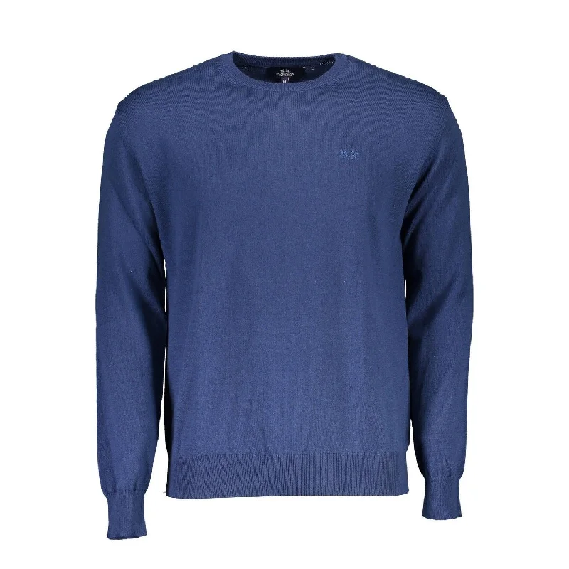 Exclusive Customization La Martina Blue Cotton Men Men's Sweater