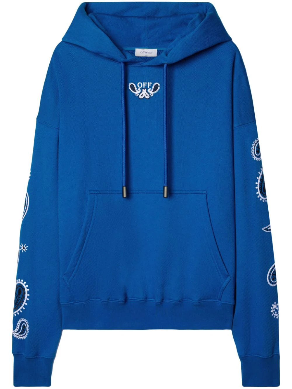 Urban Chic Bandana-Embroidered Cotton Hoodie