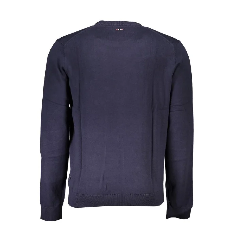 Cozy Knits Napapijri Blue Cotton Men Men's Sweater