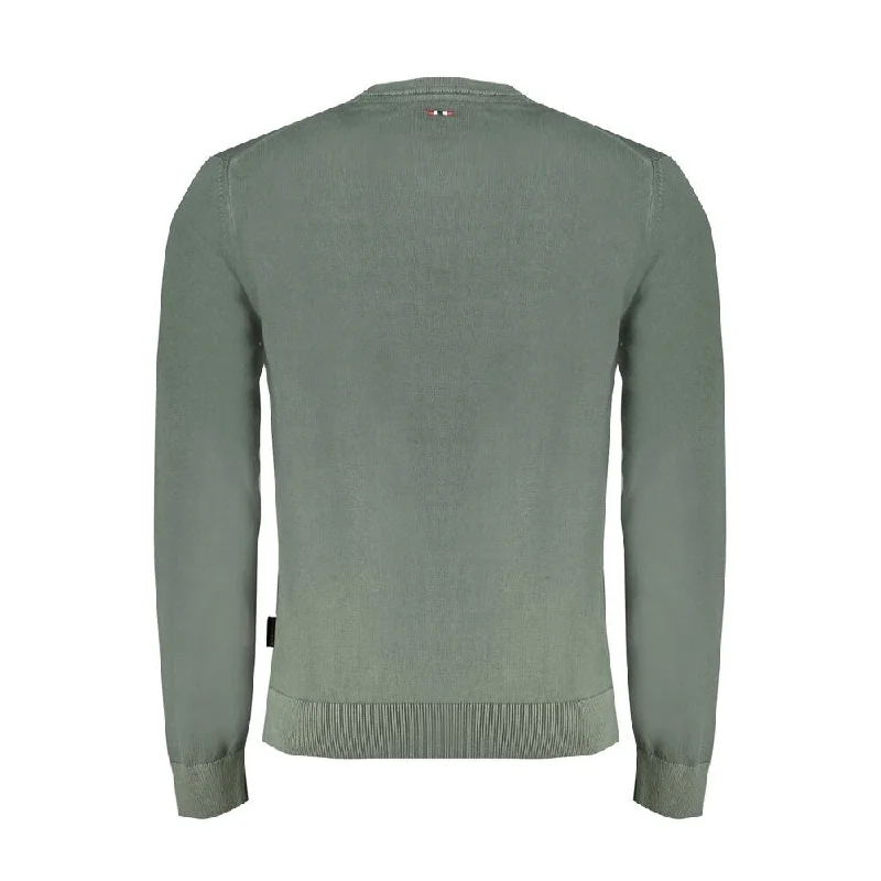 Ultra-lightweight Napapijri Green Cotton Men's Sweater