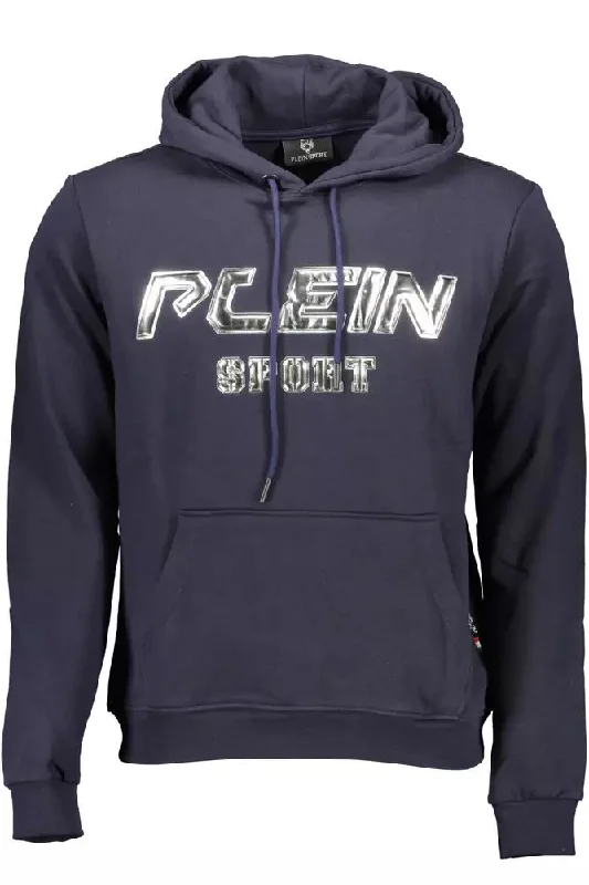 Floral Prints Plein Sport Blue Cotton Men Men's Sweater