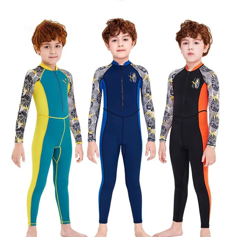 High-end Wear One-Piece Children Swimsuits Kid Swimwear Boys Long Sleeve Sun Protection (including swimming caps) High-end Wear One-Piece Children Swimsuits Kid Swimwear Boys Long Sleeve Sun Protection (including swimming caps)