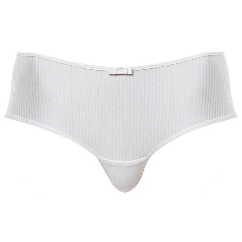 Soft Textures Idol White Pin Stripe Hipster Short - Freya