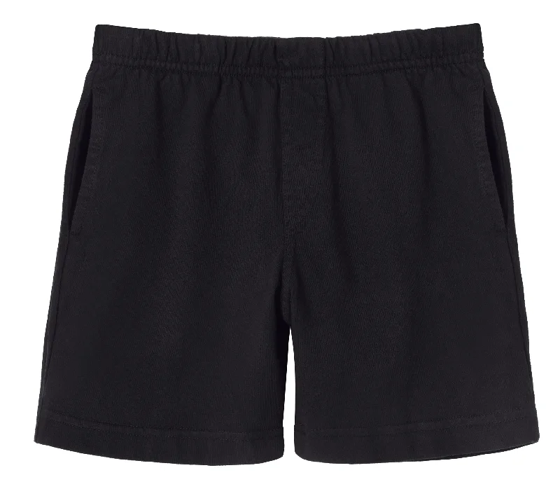 Dressing Tips Boys Soft Cotton UPF 50+ Above-Knee Side Pocket Shorts | Black