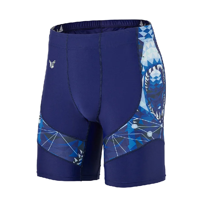 Fashion Concept Classic UPF50+ Mens Jammer & Compression Shorts Base Layers - Blue Shark Style Fashion Concept Classic UPF50+ Mens Jammer & Compression Shorts Base Layers - Blue Shark Style