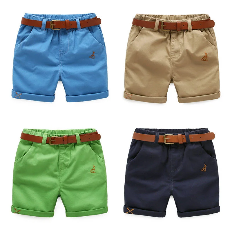 Energy Plan boy child half length pants shorts belt Kids Summer pants baby solid casual pants Energy Plan boy child half length pants shorts belt Kids Summer pants baby solid casual pants