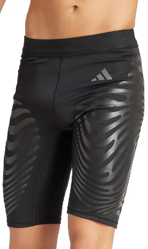 Stunning Fashion adidas Adizero Control Mens Short Running Tights - Black