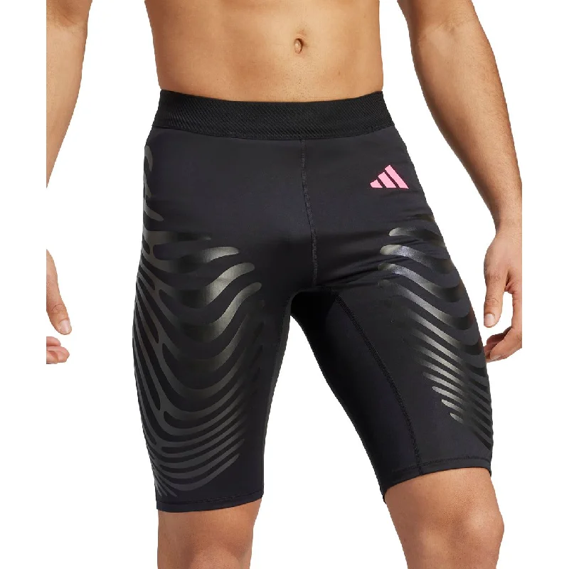 Relaxed Fashion adidas Adizero Control Mens Short Running Tights - Black