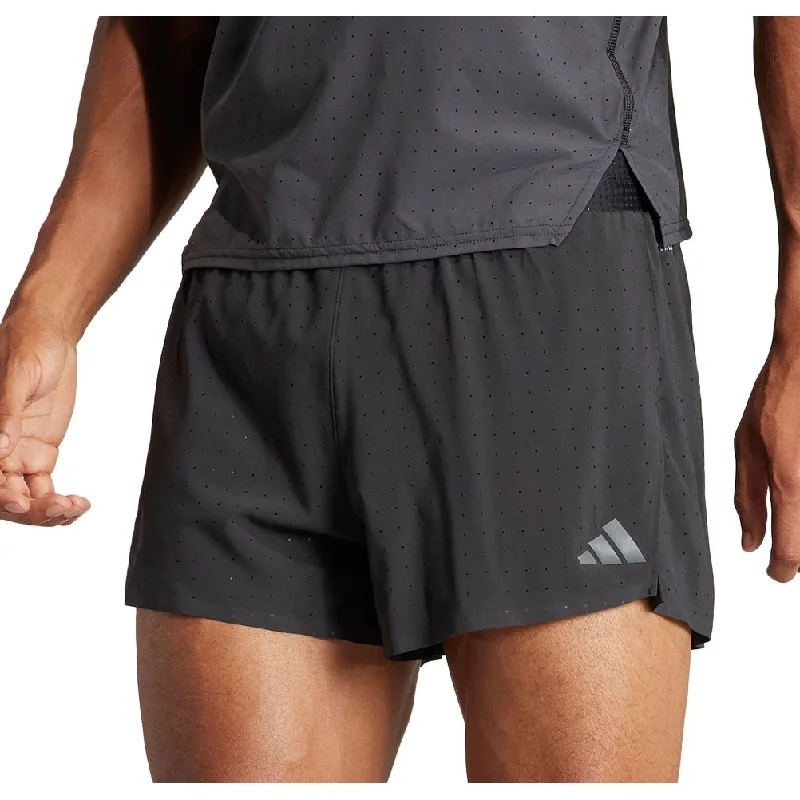 Soft Wearables adidas Adizero Mens Split Running Shorts - Black