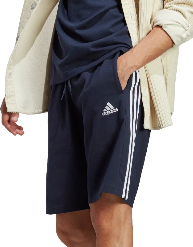 Moisture wicking adidas Essentials 3 Stripes 10 Inch Mens Shorts - Navy