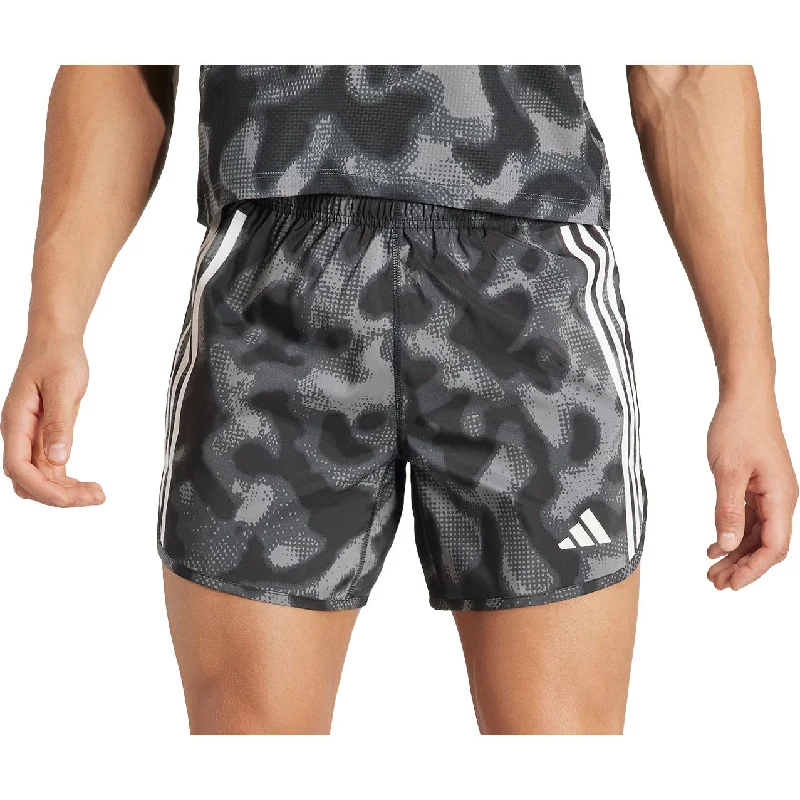 Soft Casuals adidas Own The Run 3 Stripes 5 Inch Mens Running Shorts - Grey