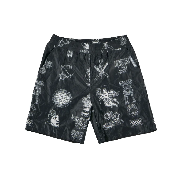 Simple Design AR ANGEL SHORTS BLACK
