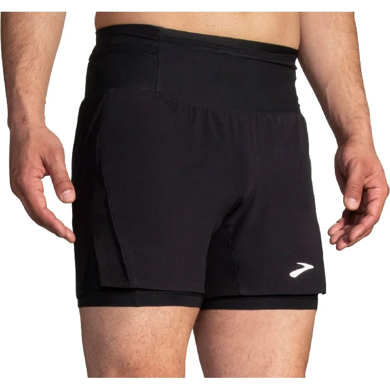Comfortable Sweaters Brooks High Point 2.0 2 In 1 Mens Running Shorts - Black