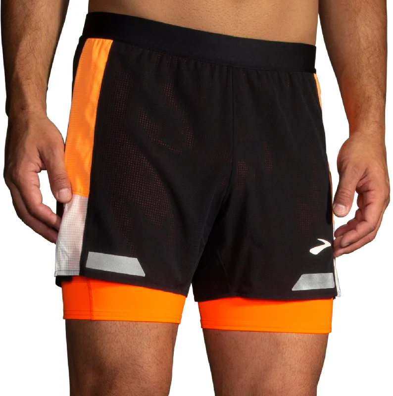 Boutique Recommendation Brooks Run Visible 2.0 2 In 1 Mens Running Shorts - Black