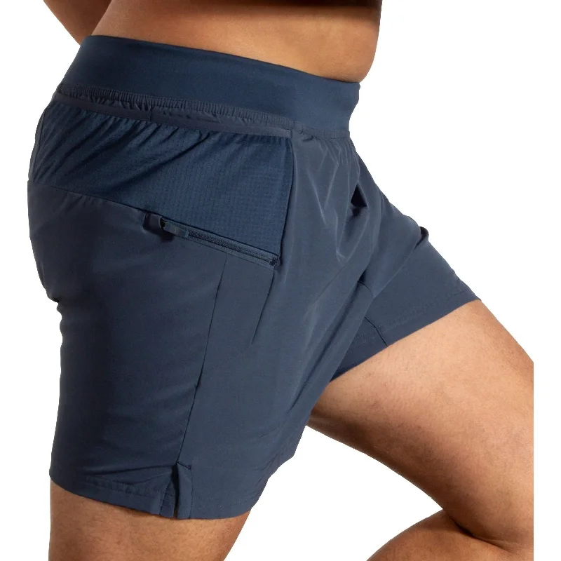 Comfortable Tops Brooks Sherpa 2 In 1 Mens Running Shorts - Blue