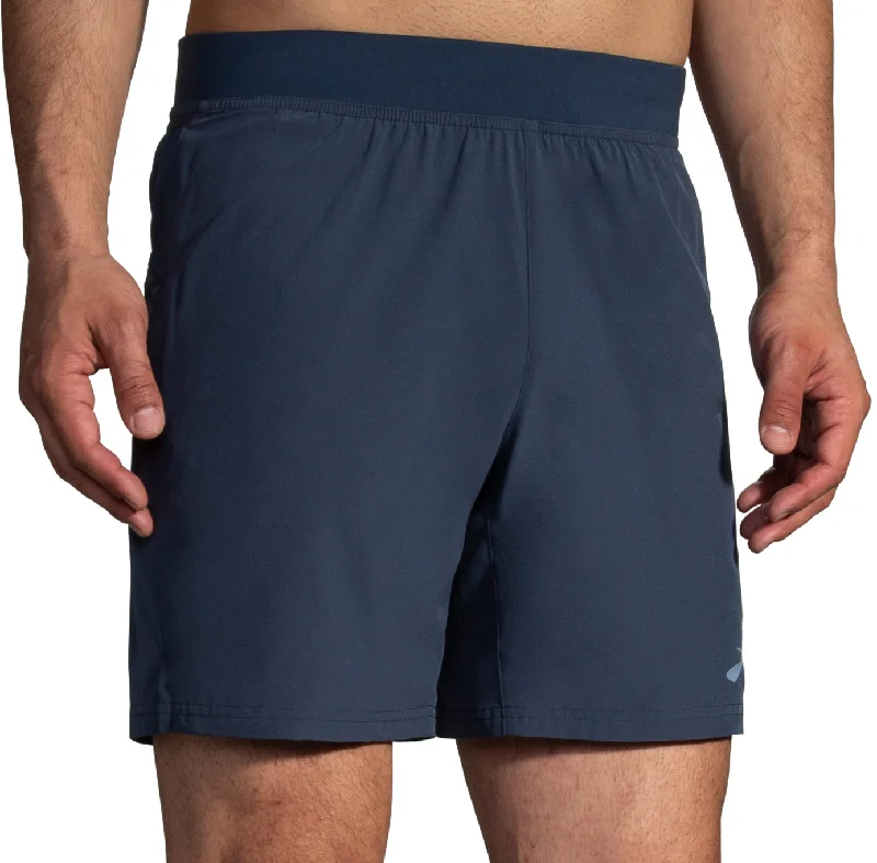 Exclusive Customization Brooks Sherpa 7 Inch Mens 2 In 1 Running Shorts - Blue