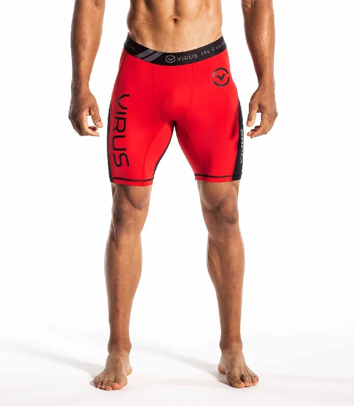 Designer Style CO14.5 COMPRESSION SHORTS - BLACK/RED LASER