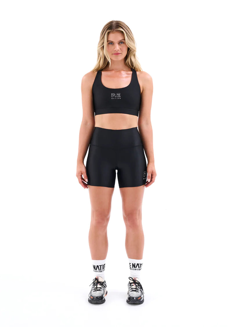 Slightly Flared Design LONG RANGE BIKE SHORT IN BLACK