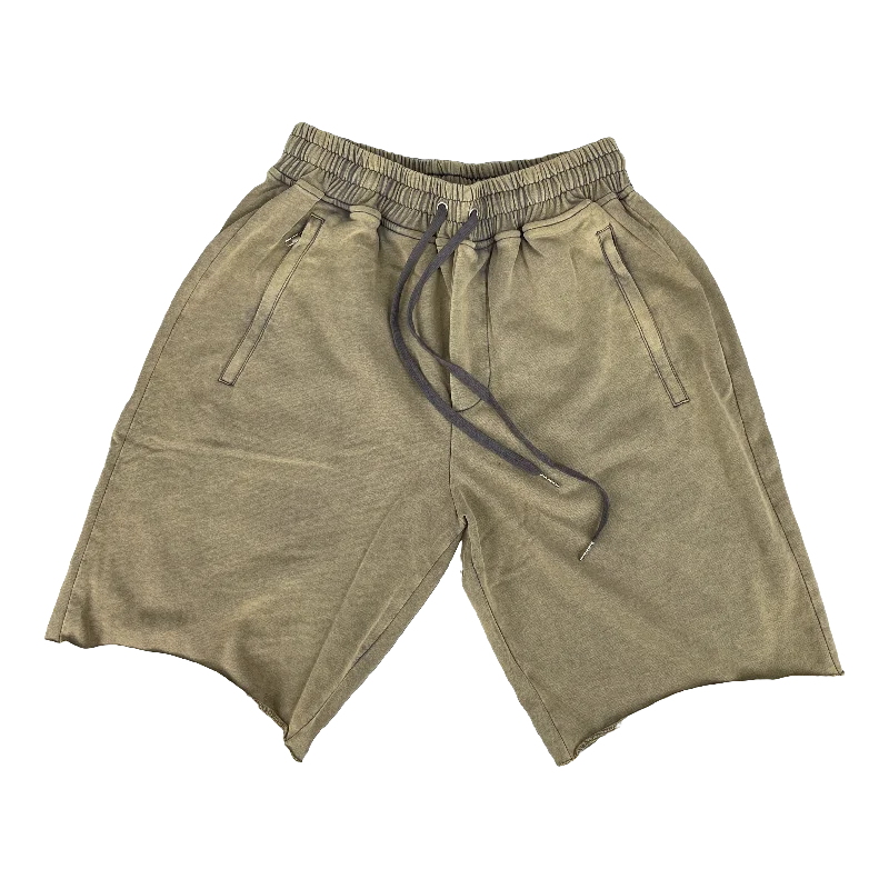 High-end Design CORE SHORTS BROWN ACID WASH