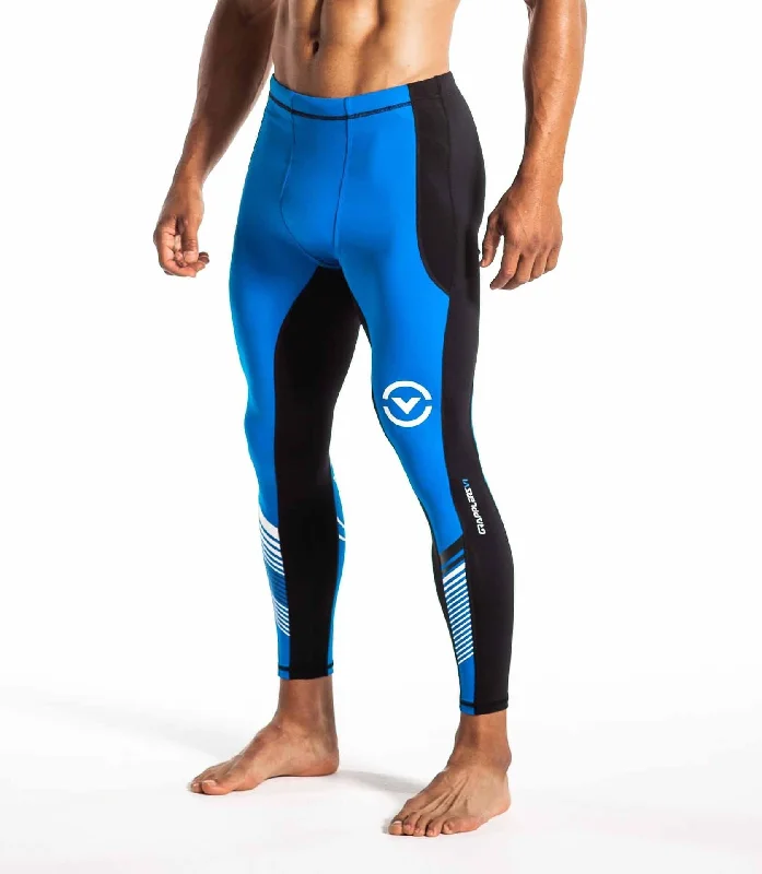 Celebrity Style GRAPPLING COMPRESSION SPATS - BLACK/BLUE