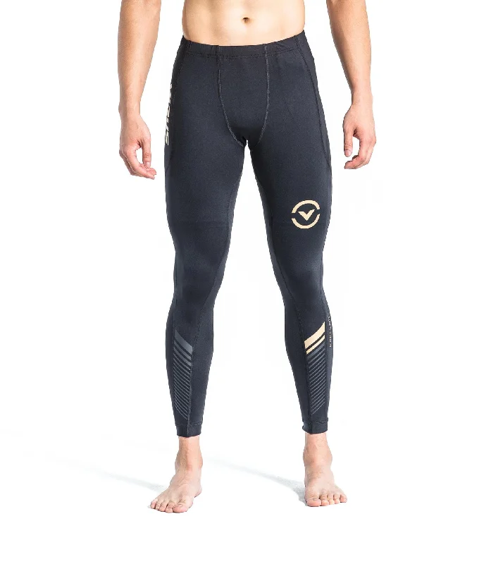 Knitted Design GRAPPLING COMPRESSION SPATS - BLACK/GOLD
