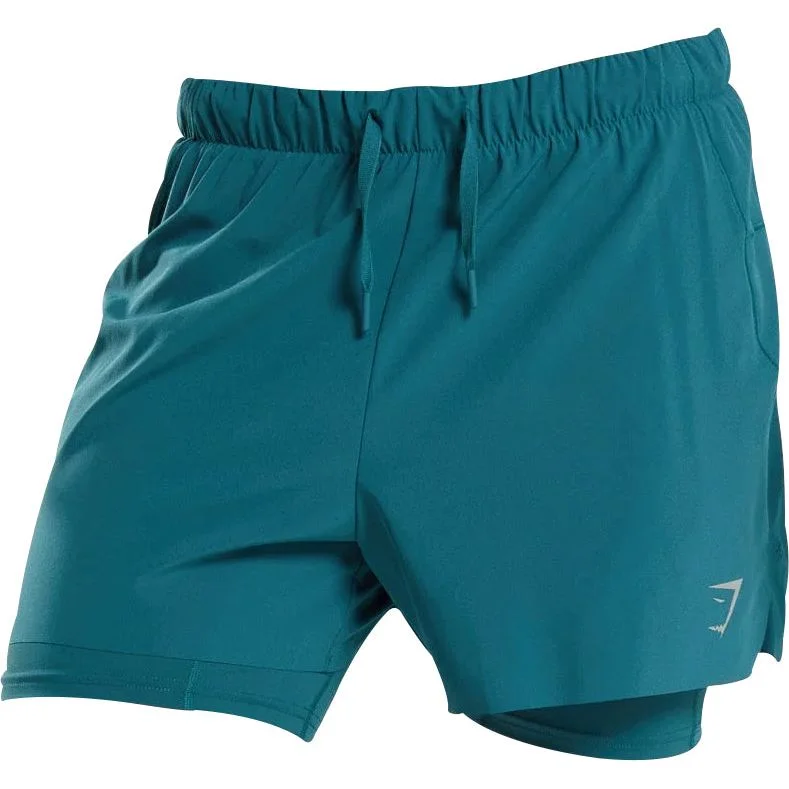 Easygoing Fashion Gymshark Speed 2 In 1 Mens Training Shorts - Green