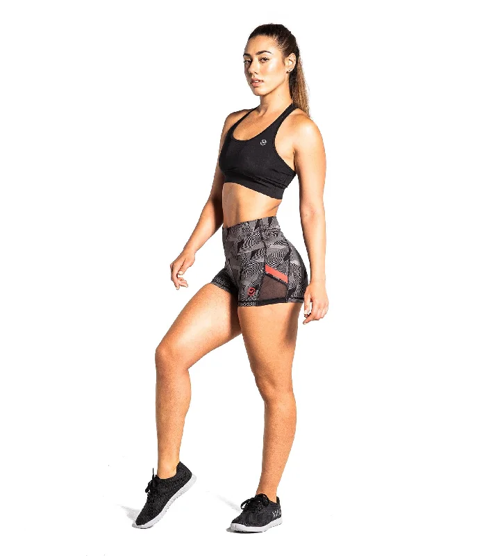 Youthful HIGH RISE BOX SHORT- GEO/BLACK