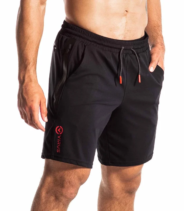Knowledge And Elegance ICONX 2 PERFORMANCE SHORTS - BLACK/LASER RED