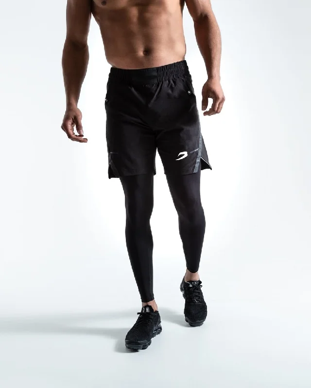 Elegant And Noble PEP SHORTS (2-IN-1 TRAINING TIGHTS) - BLACK