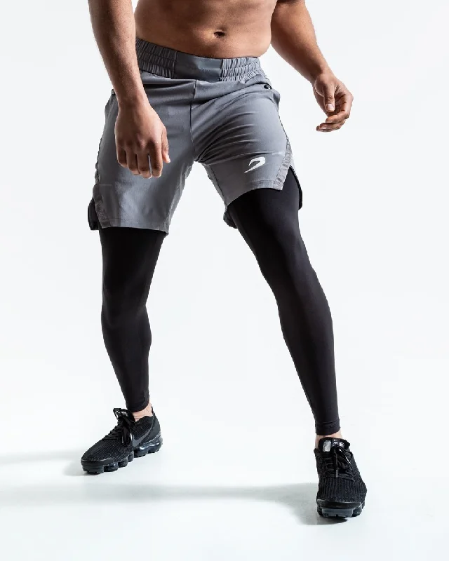 Casual Street PEP SHORTS (2-IN-1 TRAINING TIGHTS) - GREY