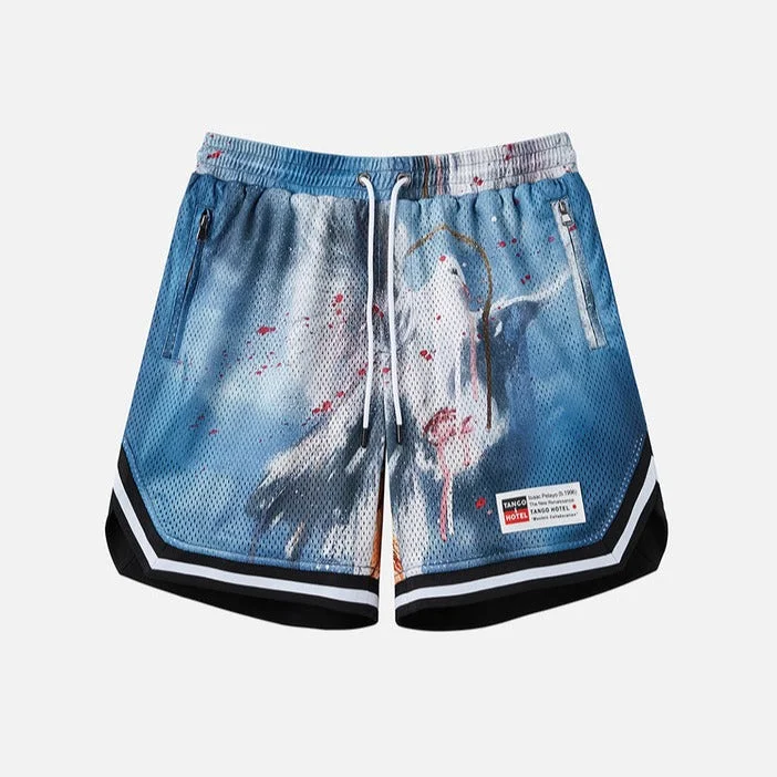 Personal Design PRAYER MESH SHORTS MULTI