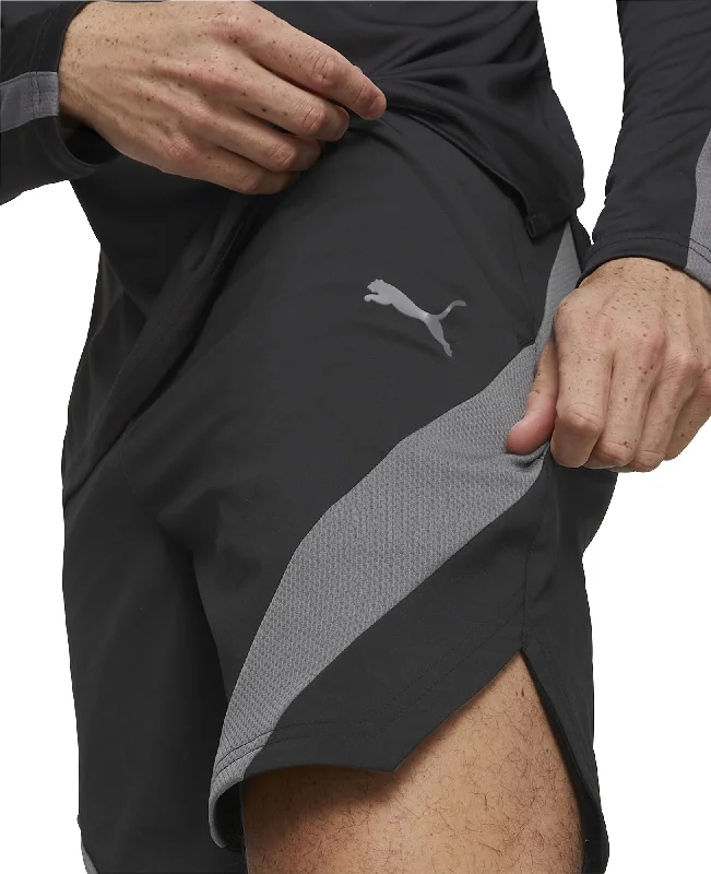 Soft Layers Puma Train Fit Woven 7 Inch Mens Training Shorts - Black