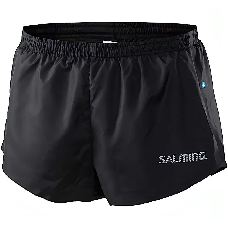 Light And Breathable Salming Race Mens Running Shorts - Black