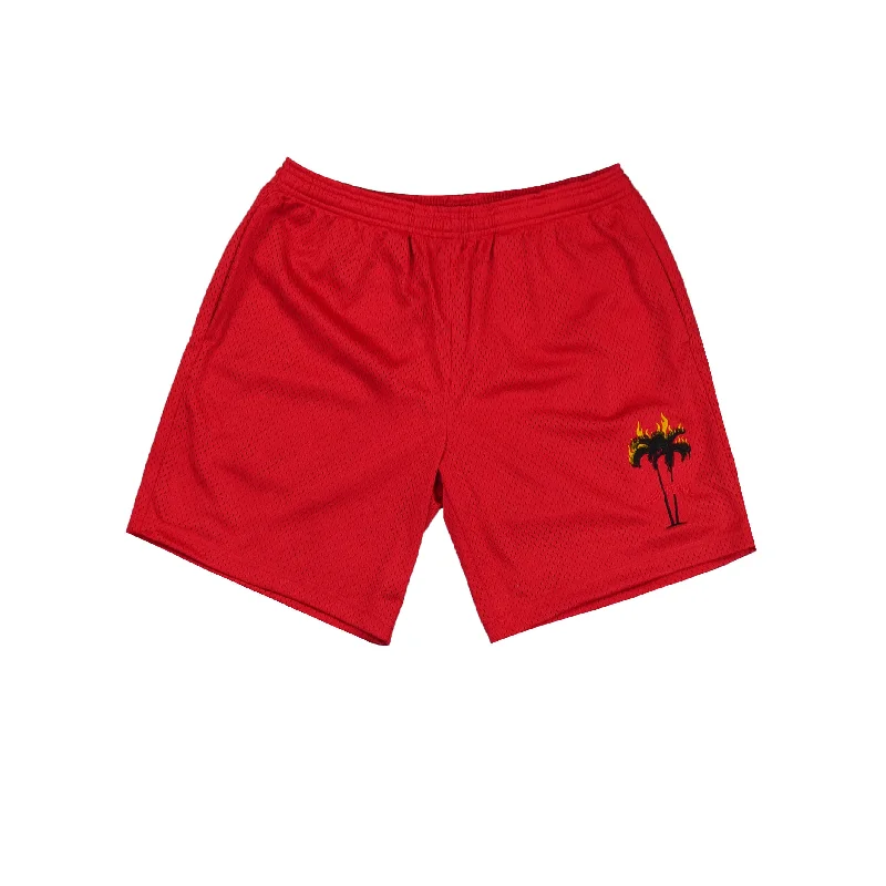 Fashion And Simplicity SHADY ISLAND MESH SHORTS RED