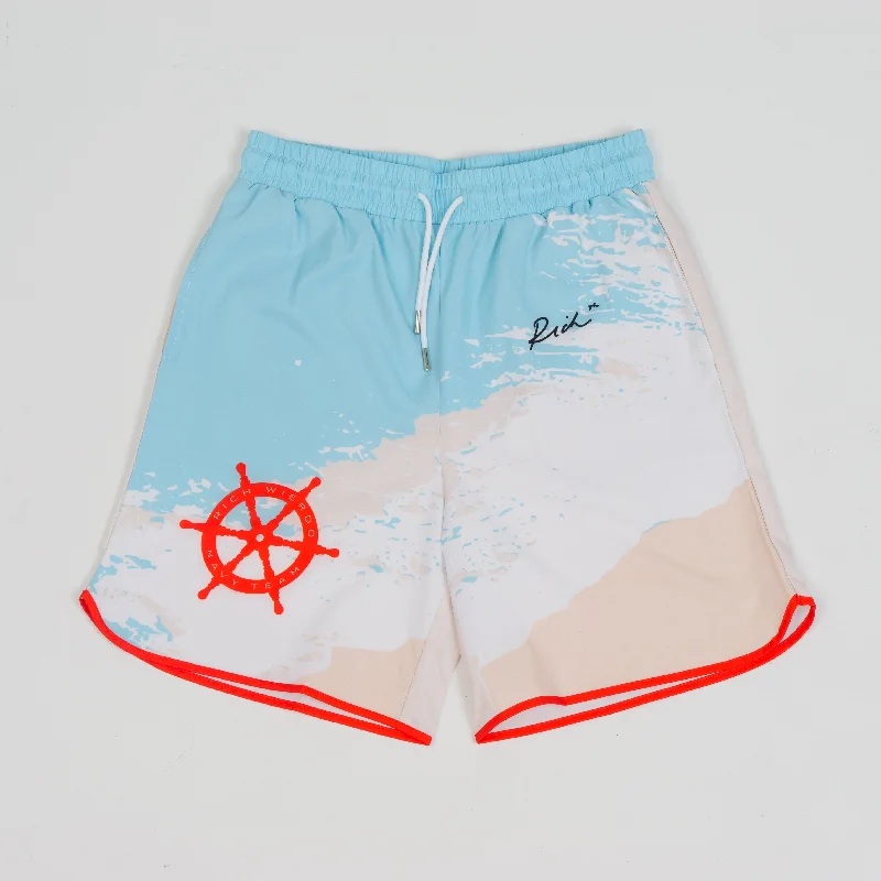 Trendy Items SURFS UP SILK SHORTS BLUE