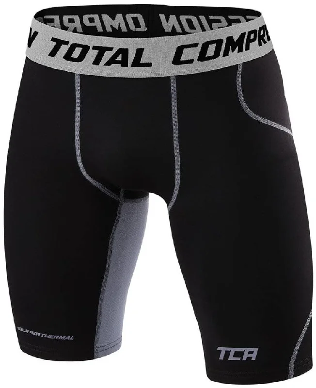 Fresh And Simple TCA SuperThermal Compression Mens Short Running Tights - Black