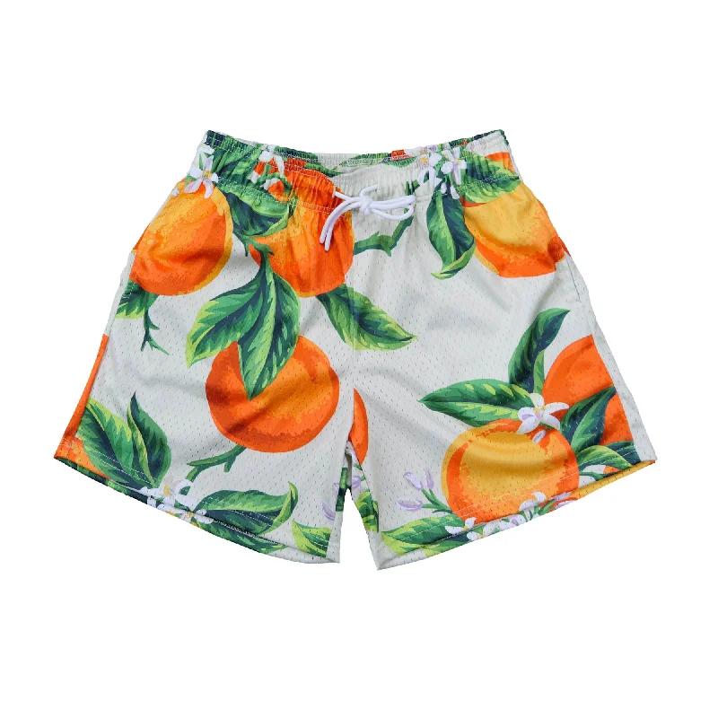 High-end Wear TE ORANGE SHORTS WHITE
