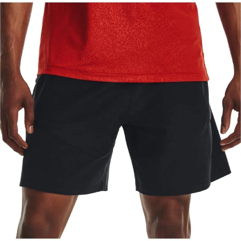 Simple Chic Under Armour Knit Woven Hybrid Mens Training Shorts - Black