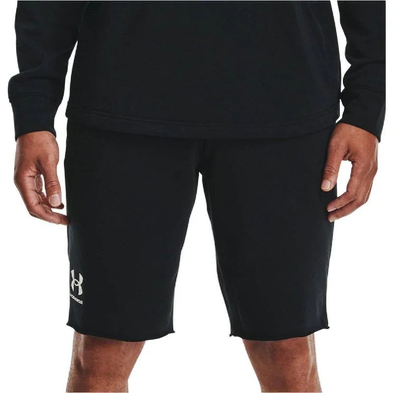 Cozy Fashion Trends Under Armour Rival Terry Mens Training Shorts - Black