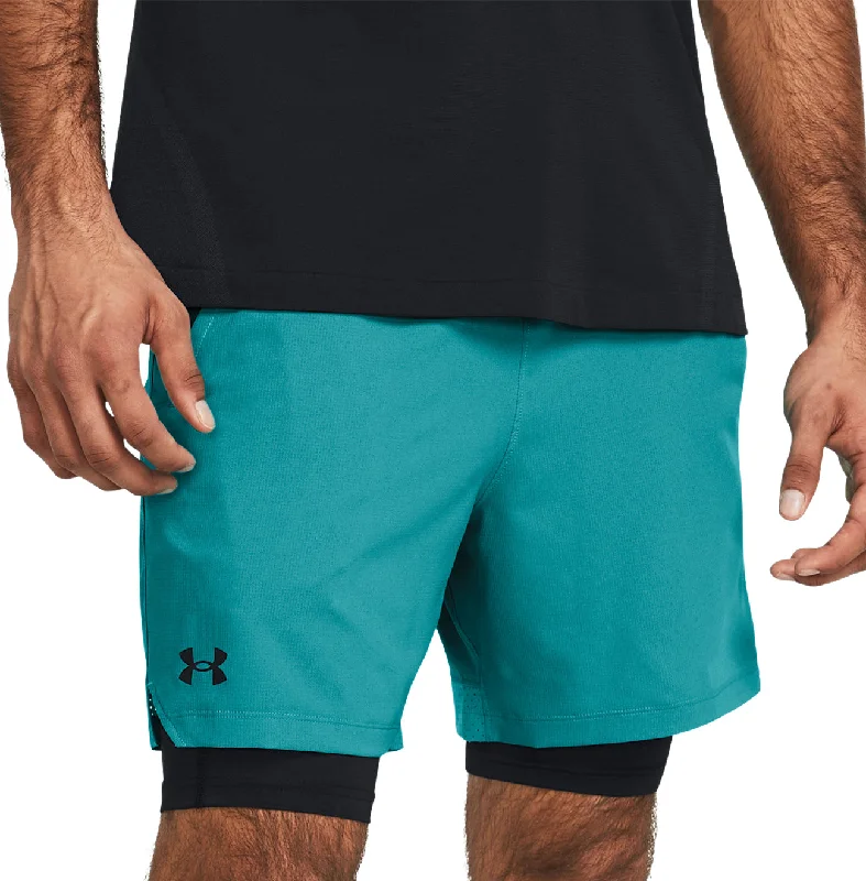 Relaxed Weekend Wear Under Armour Vanish Woven 2 In 1 Mens Training Shorts - Green