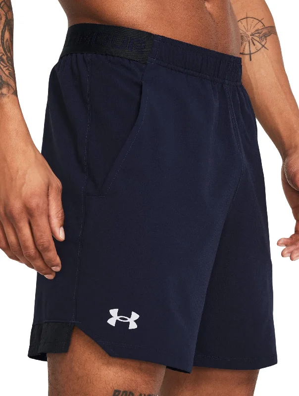 College Style Under Armour Vanish Woven 6 Inch Mens Running Shorts - Navy