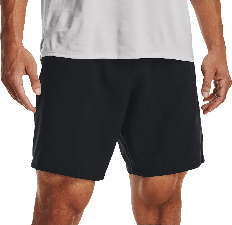French Style Under Armour Woven Graphic Mens Running Shorts - Black