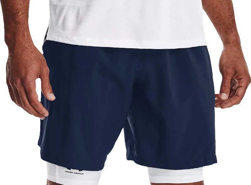 Age-reducing Style Under Armour Woven Graphic Mens Running Shorts - Blue