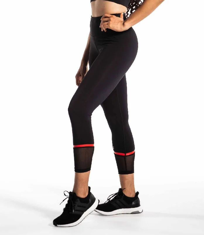 Noble Temperament VITAL 7/8 PANTS - BLACK LASER RED